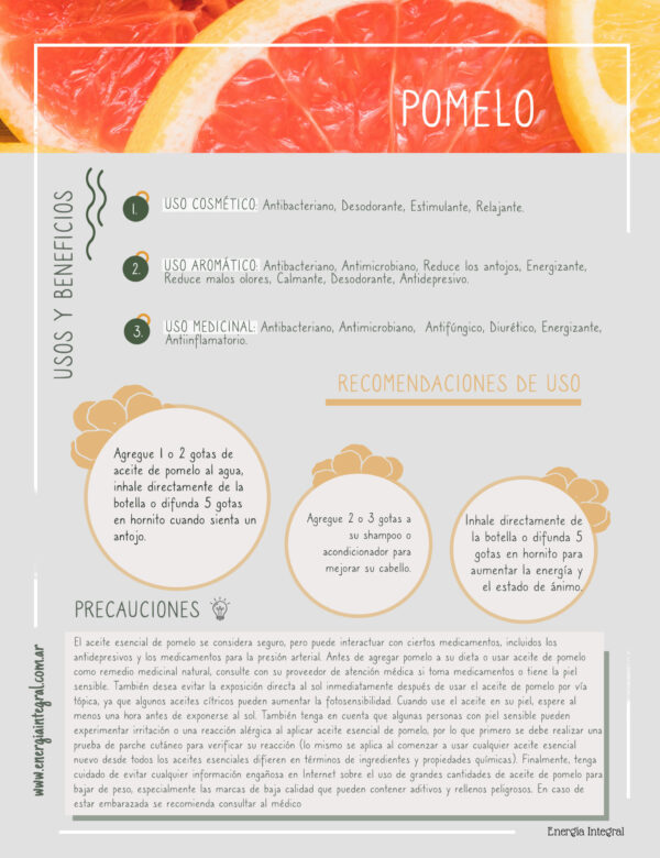 Energia Integral Aceite esencial de Pomelo
