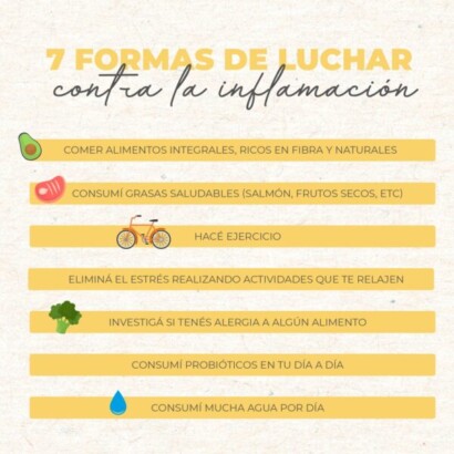 7 formas de luchar contra la inflamacion